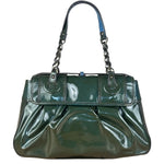 Fendi Vintage Green Patent Leather B Handbag