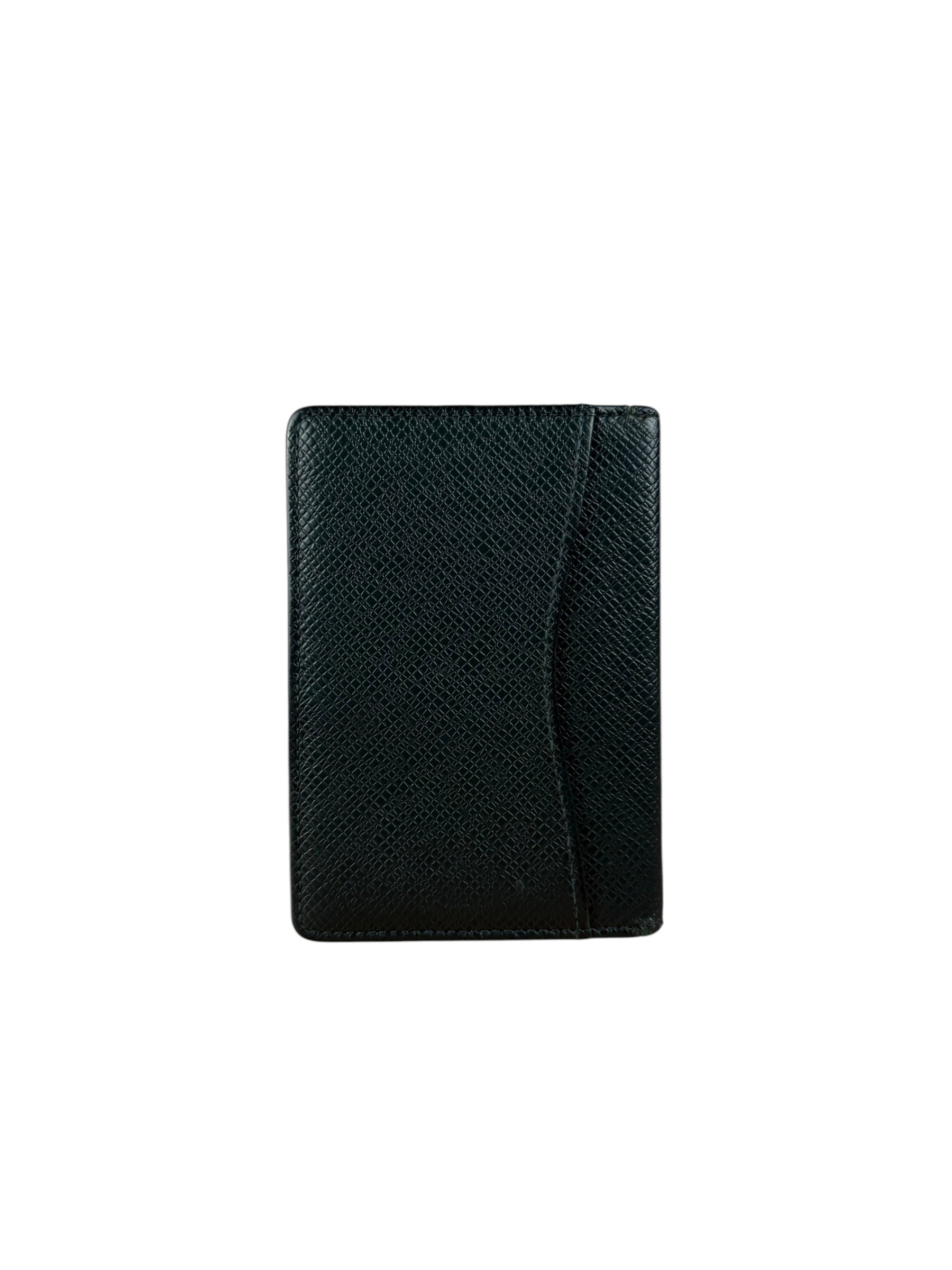 Louis Vuitton Vintage Green Taiga Cardholder