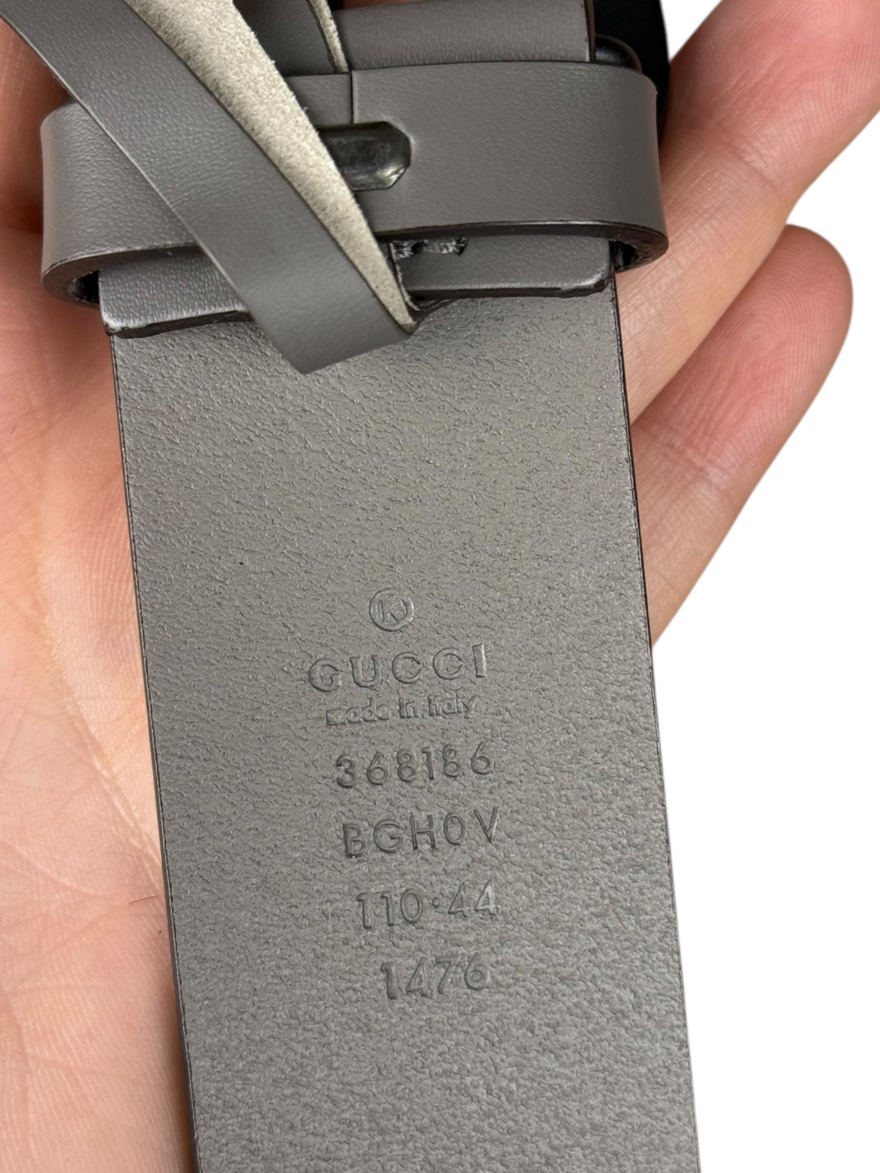 Gucci Grey Belt Black GG