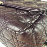Christian Dior Purple Quilted Leather Flap Bag