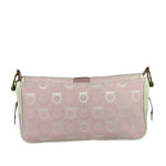 Ferragamo Pink Canvas Gancini Shoulder Bag