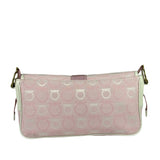 Ferragamo Pink Canvas Gancini Shoulder Bag