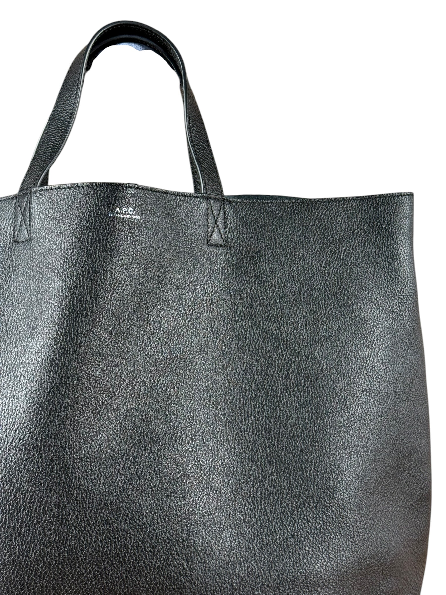 A.P.C. Leather Tote Black