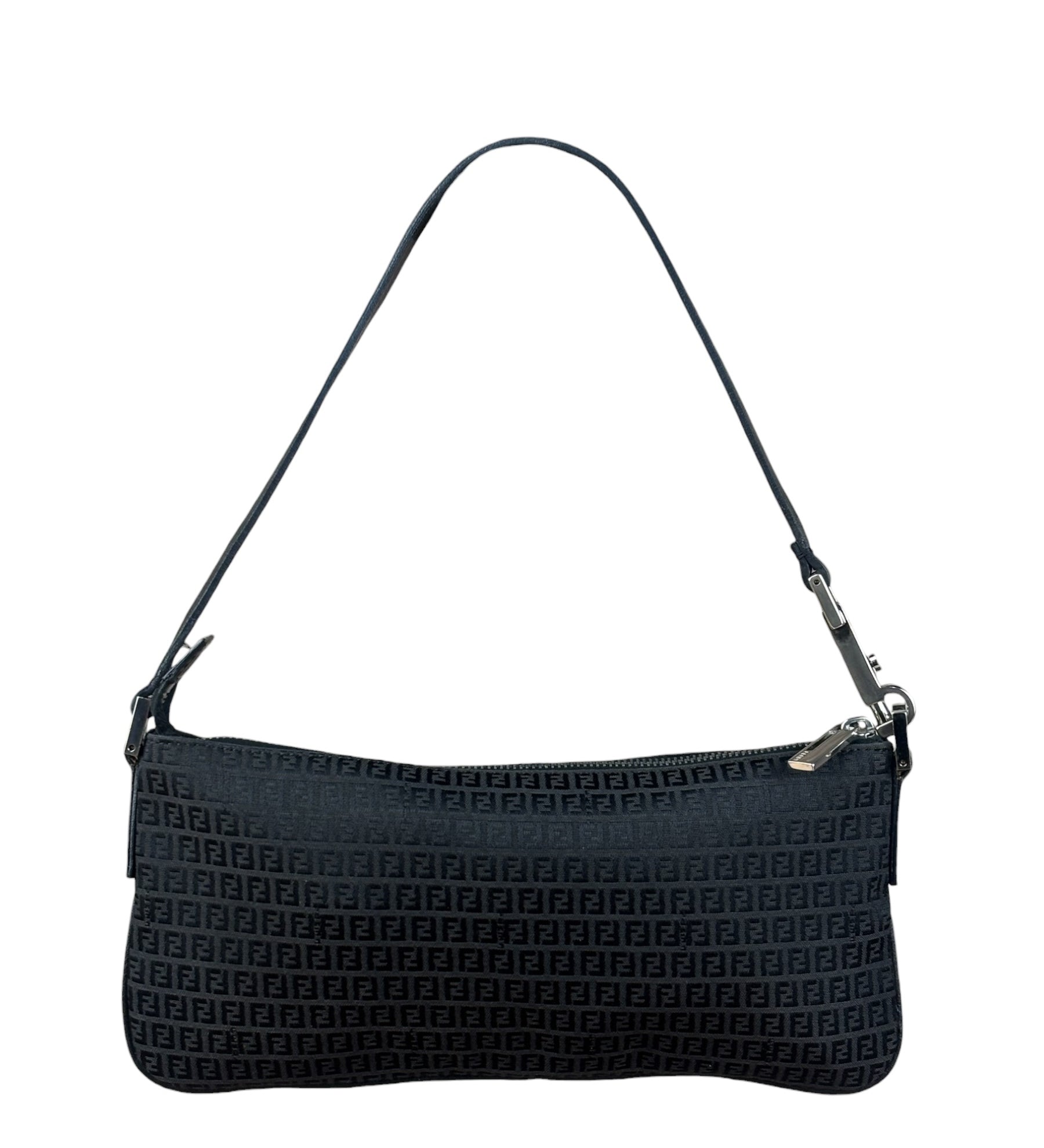 Fendi Vintage Black FF Print Pochette
