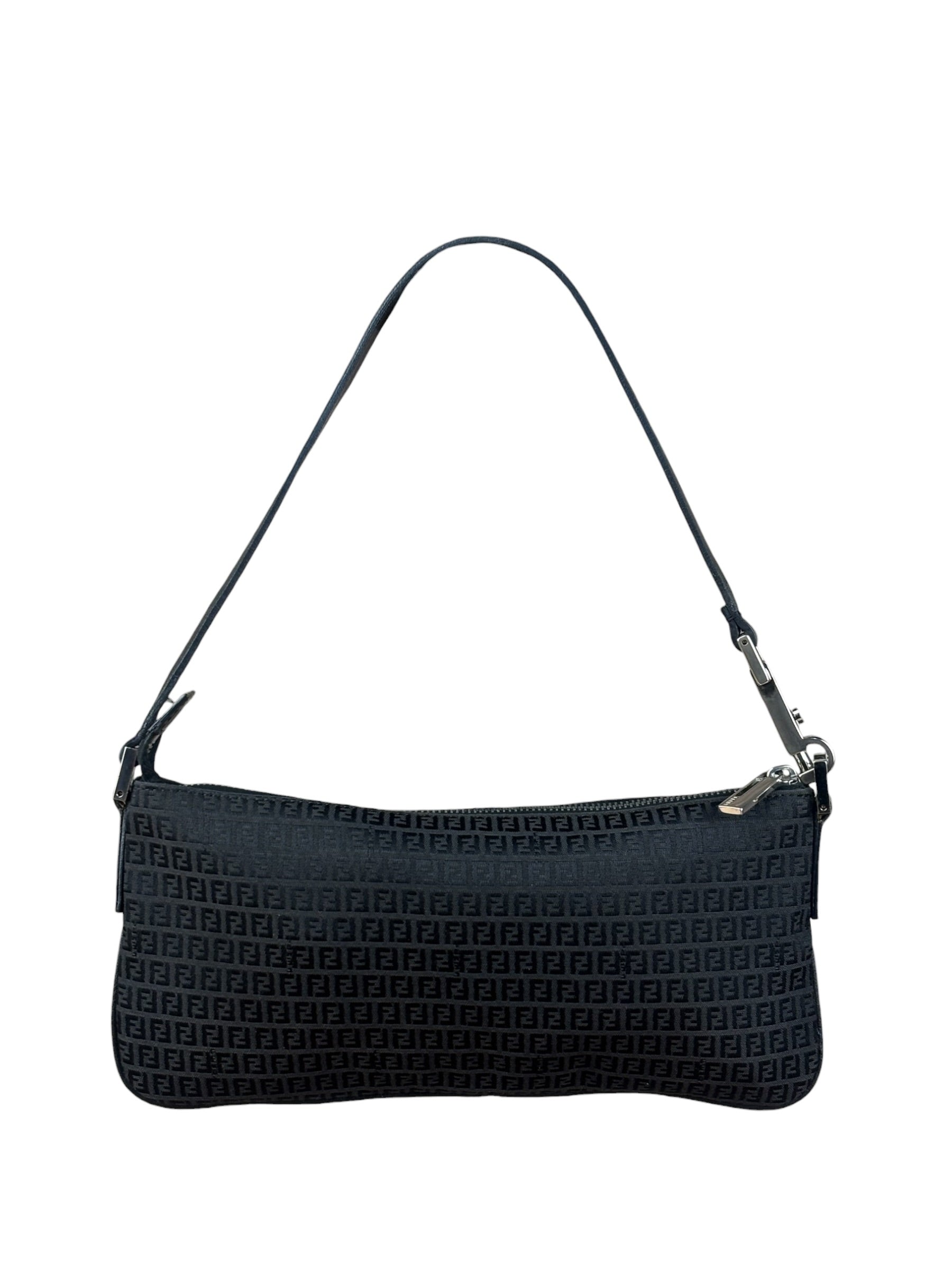 Fendi Vintage Black FF Print Pochette