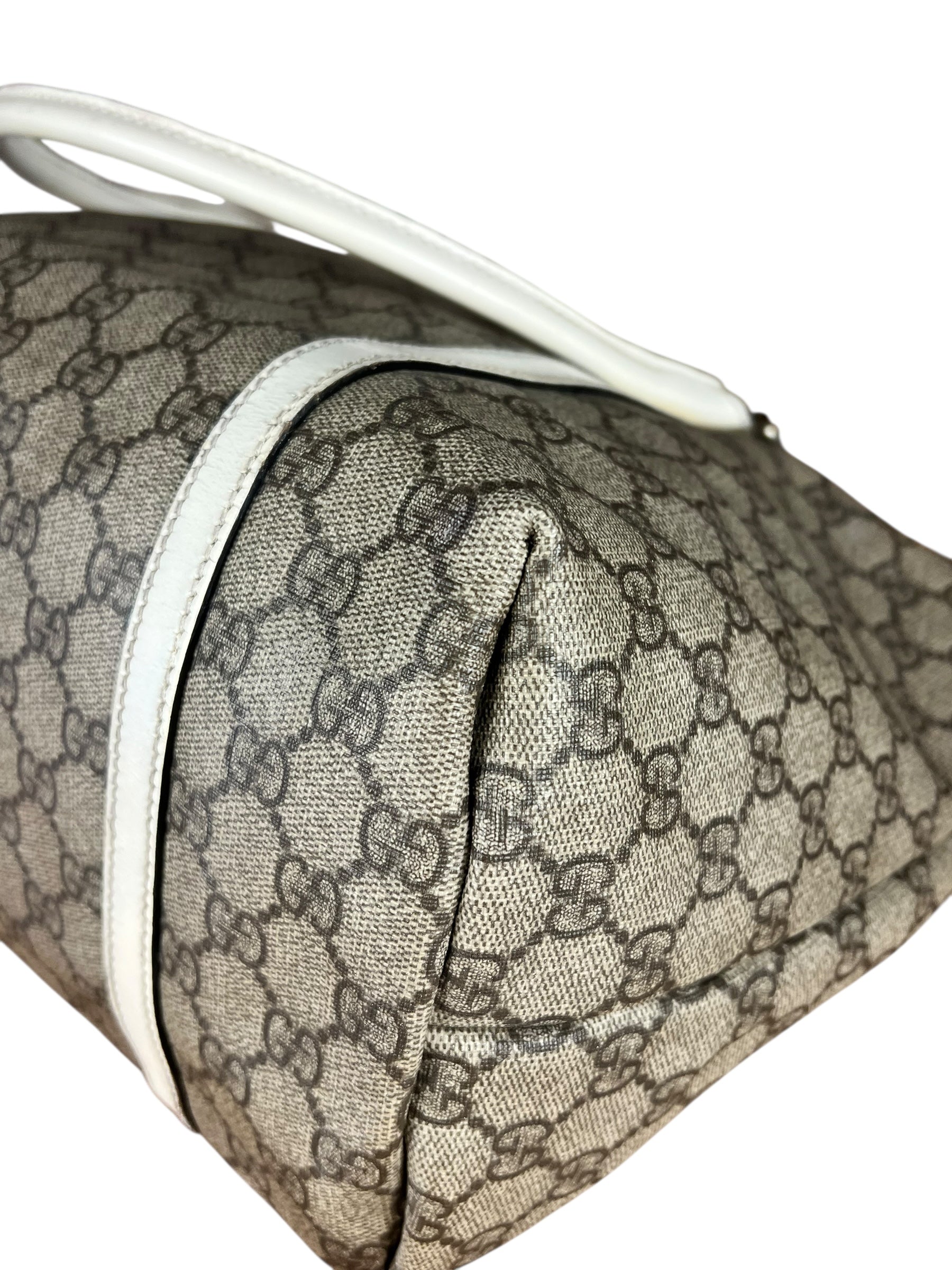 Gucci GG Joy Coated Canvas Tote Bag White/Beige