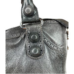 Balenciaga Dark Grey Covered Brogues City Bag