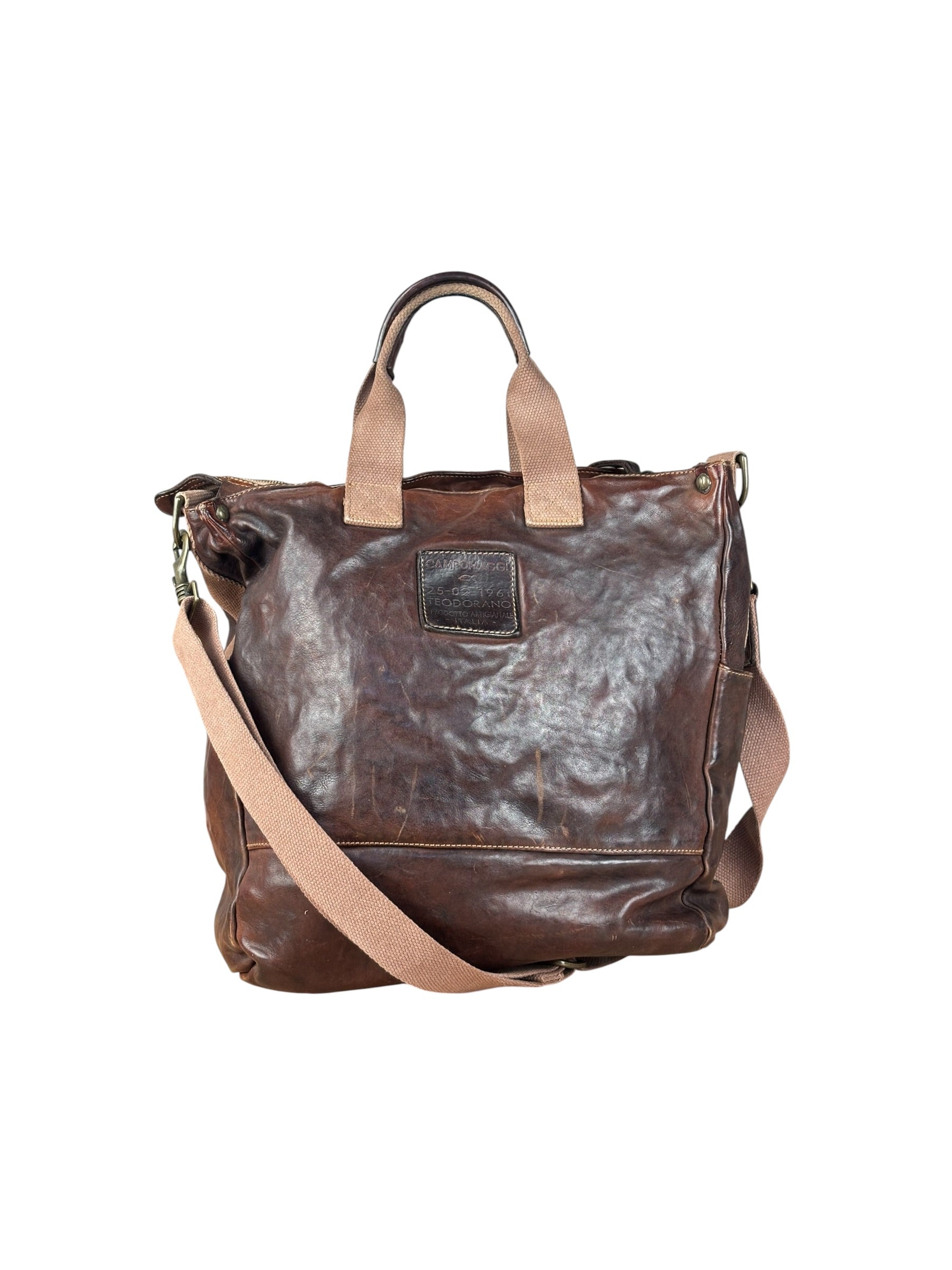 Campomaggi Dark Brown Leather 2 Way Tote