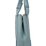 Balenciaga Light Blue Leather Trim Cabas XS Tote Bag