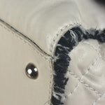 Chanel White Leather Mini Flap Shoulder Bag 1992