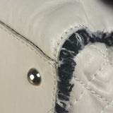 Chanel White Leather Mini Flap Shoulder Bag 1992