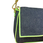 Fendi Denim Baguette NM 2Way Handbag