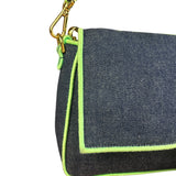 Fendi Denim Baguette NM 2Way Handbag
