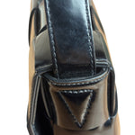 Bottega Veneta Black Leather Maxi Intrecciato Cassette Flap Bag