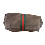 Gucci Brown Suede GG Supreme Giglio Large Tote
