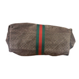 Gucci Brown Suede GG Supreme Giglio Large Tote