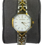 YSL 2 Tone Octagon White Dial