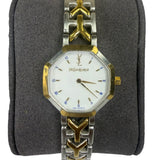 YSL 2 Tone Octagon White Dial