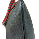 Gucci Black Leather Drawstring Backpack