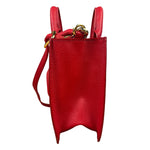 Blue Label Crestbridge Red Pebbled Leather Two-Way Bag