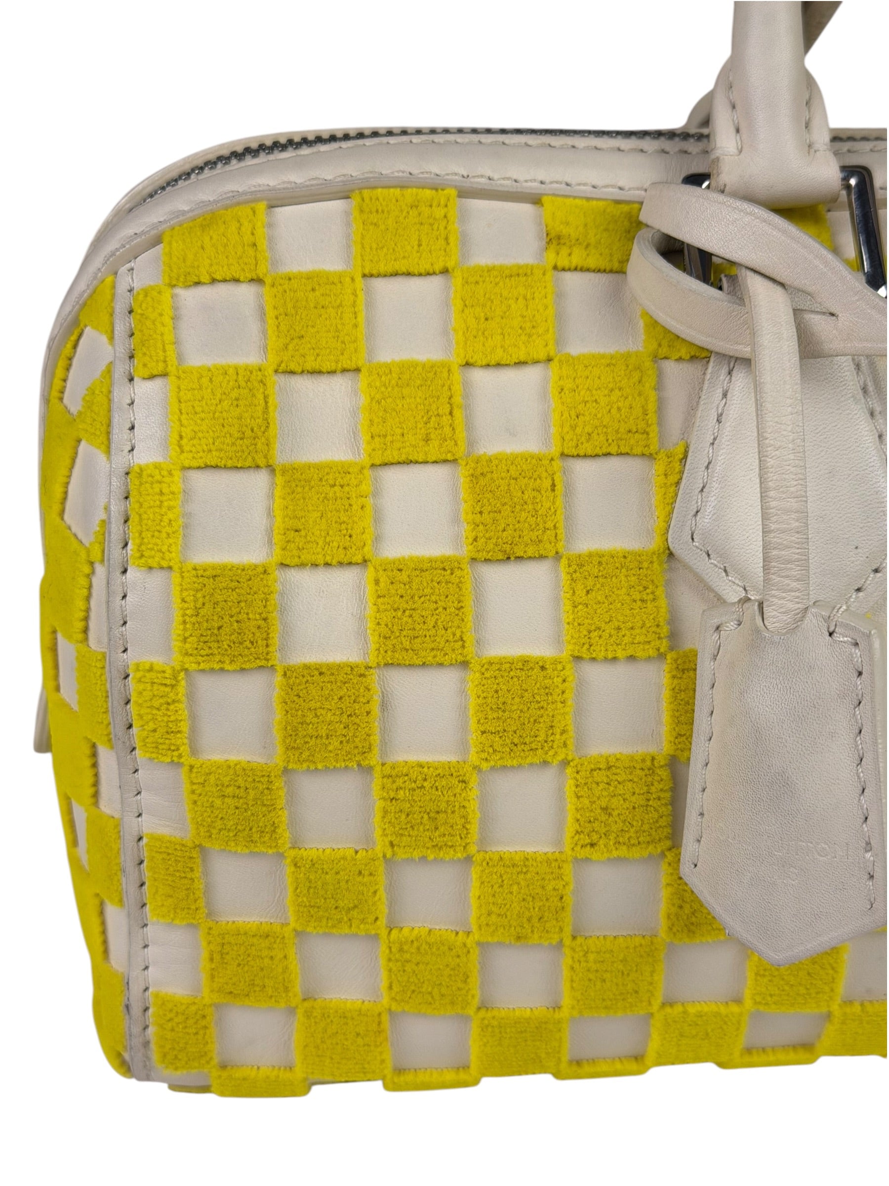 Louis Vuitton Cream/Yellow Damier Cubic Printemps Etè Speedy 2013