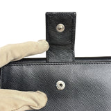Prada Black Saffiano Leather Compact Wallet