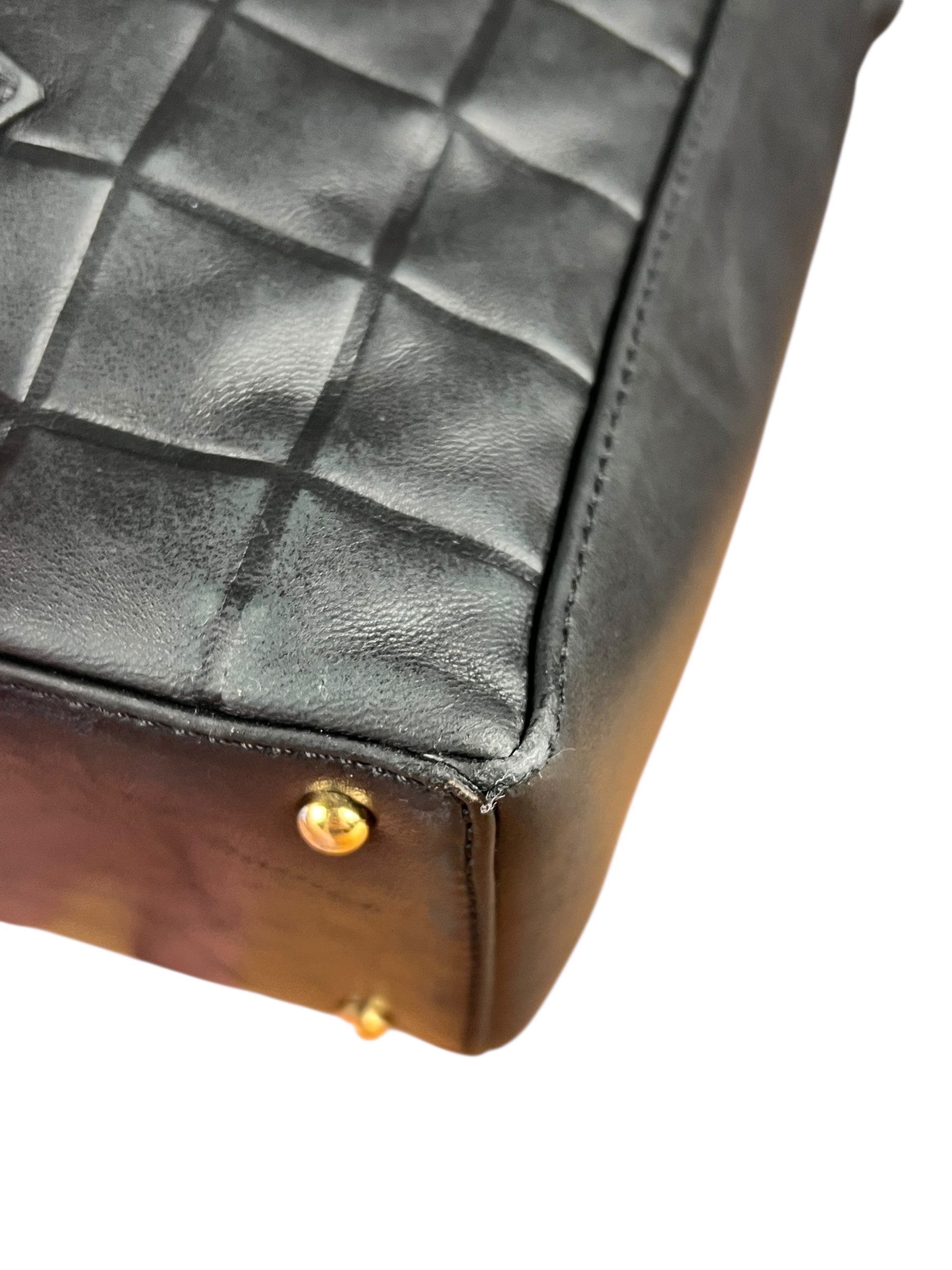 Chanel CC Chocolate Leather Shoulder Bag 2000