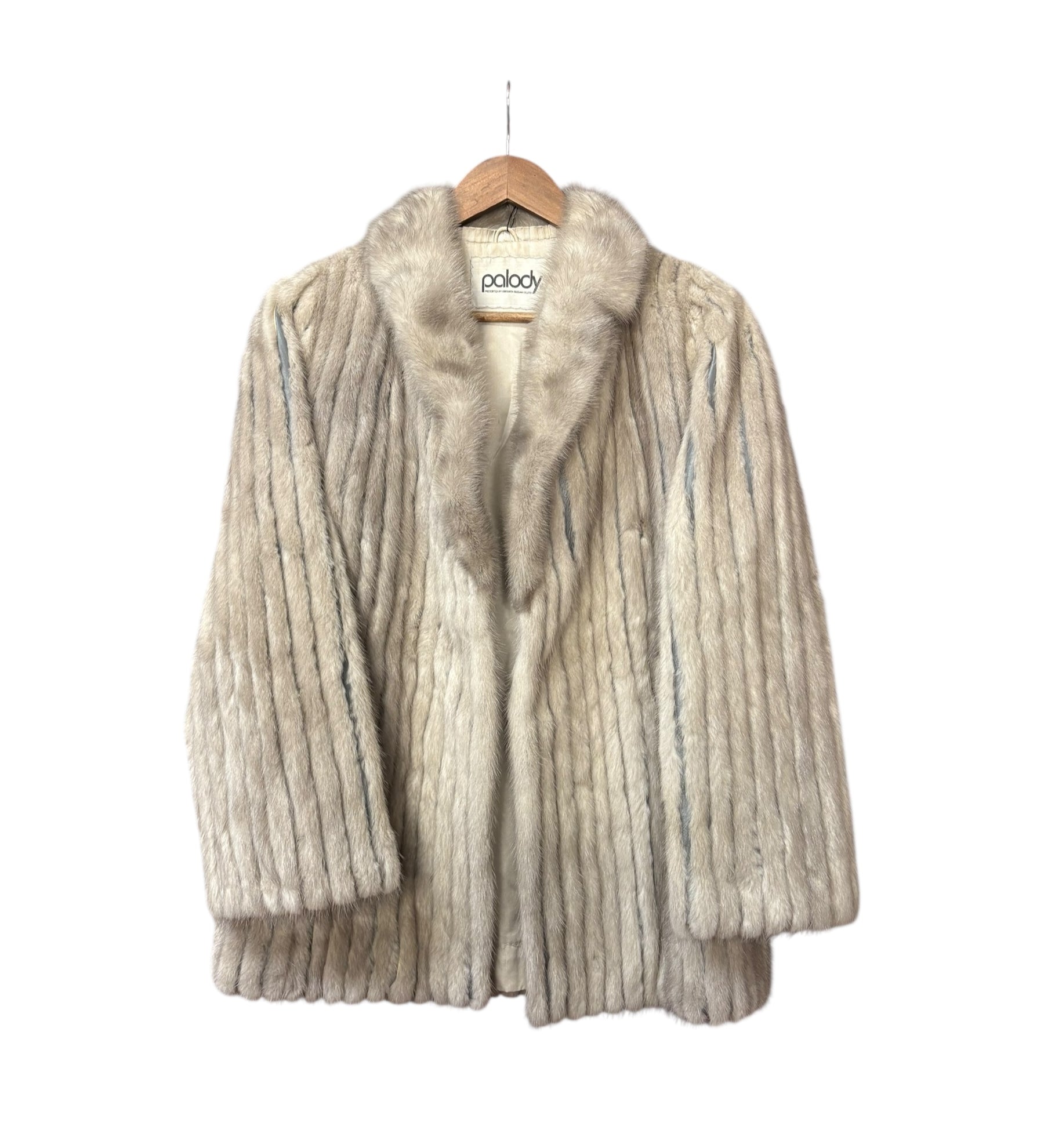 Palody Vintage Grey Fur Coat