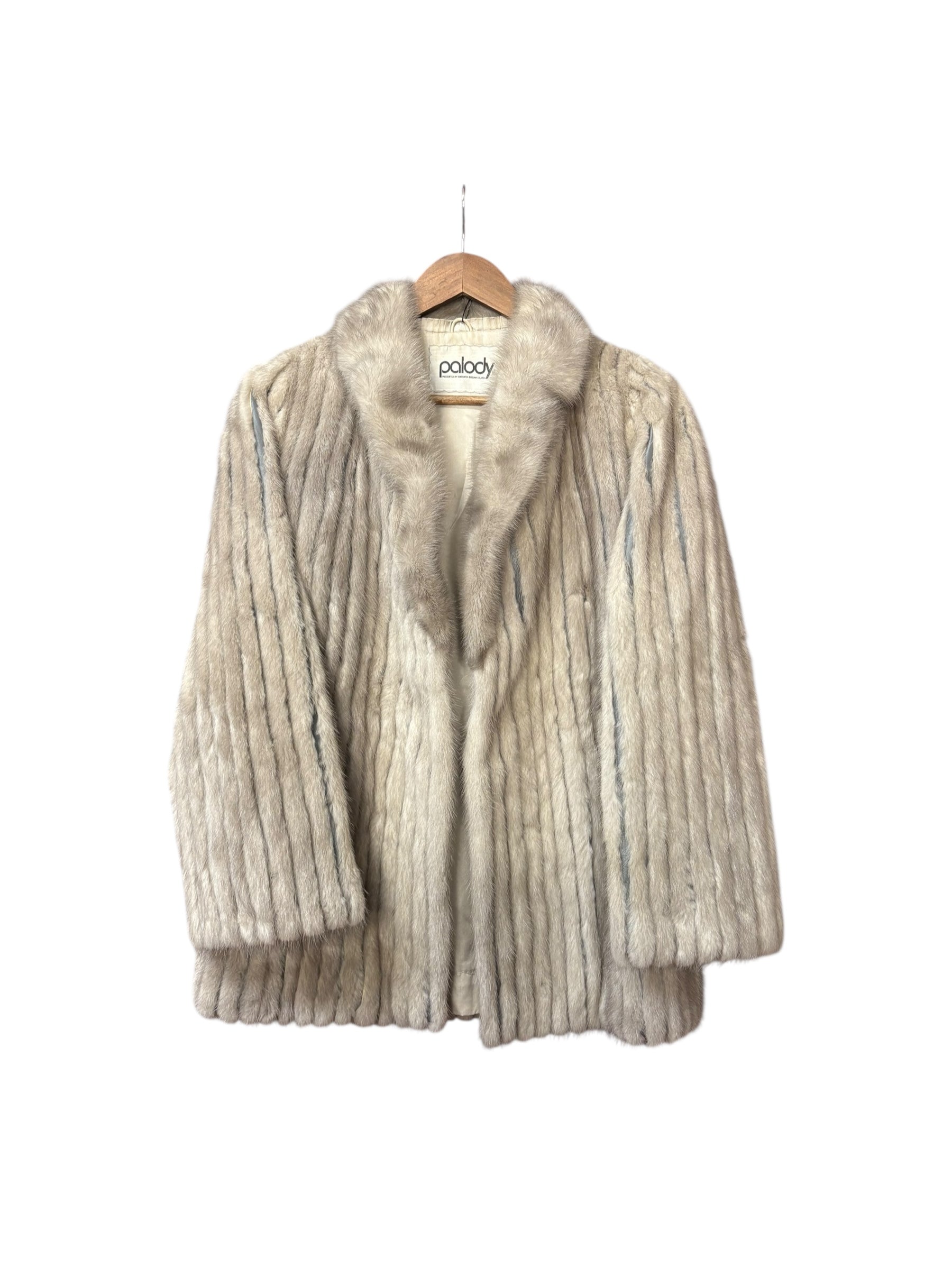 Palody Vintage Grey Fur Coat