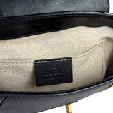 Gucci Black Leather Snaffle Bit Shoulder Bag