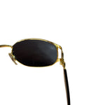 Fendi Gold/Blue Oval Metal Framed Sunglasses