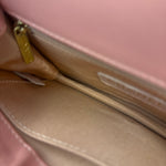 Chanel Pink Quilted Leather Pearl Chain Flap Bag 2019