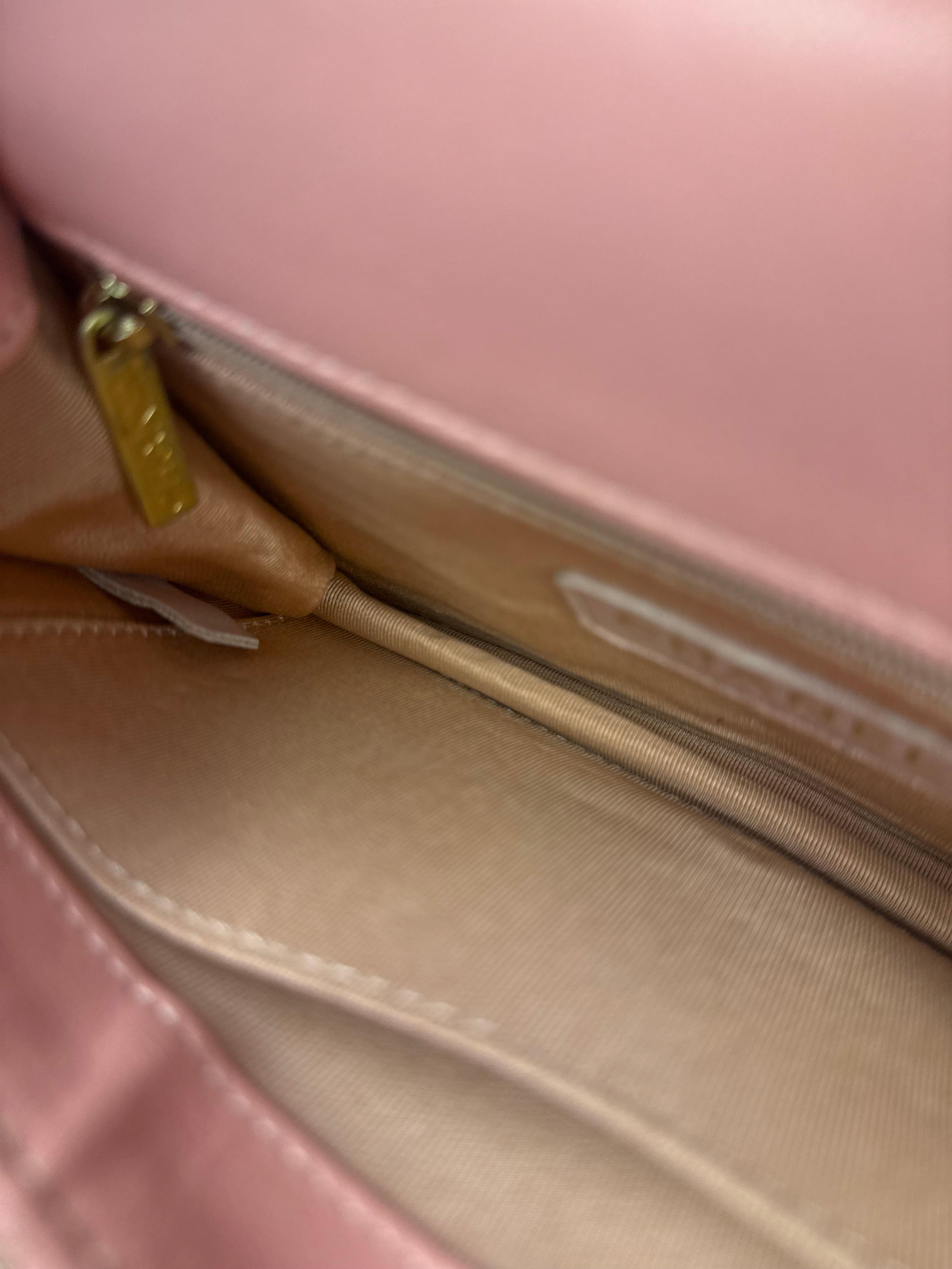 Chanel Pink Quilted Leather Pearl Chain Flap Bag 2019