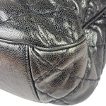 Chanel Black Caviar Quilted Coco Pleats Flap Two-Way Bag 2012
