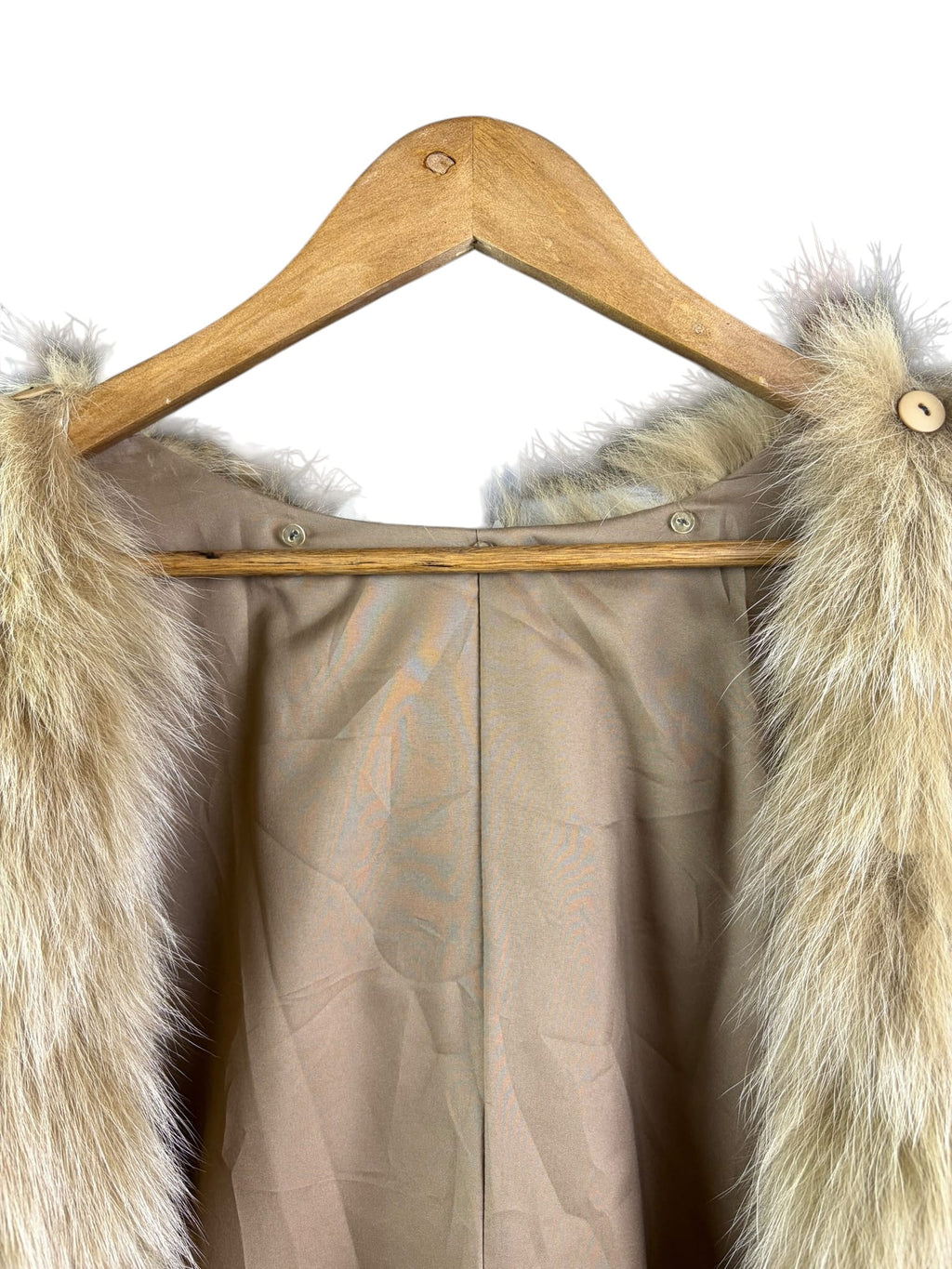 Vintage Fox Fur Trim Quilted Plush Long Coat