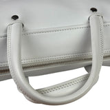 Balenciaga White Leather Triangle Two-Way Bag