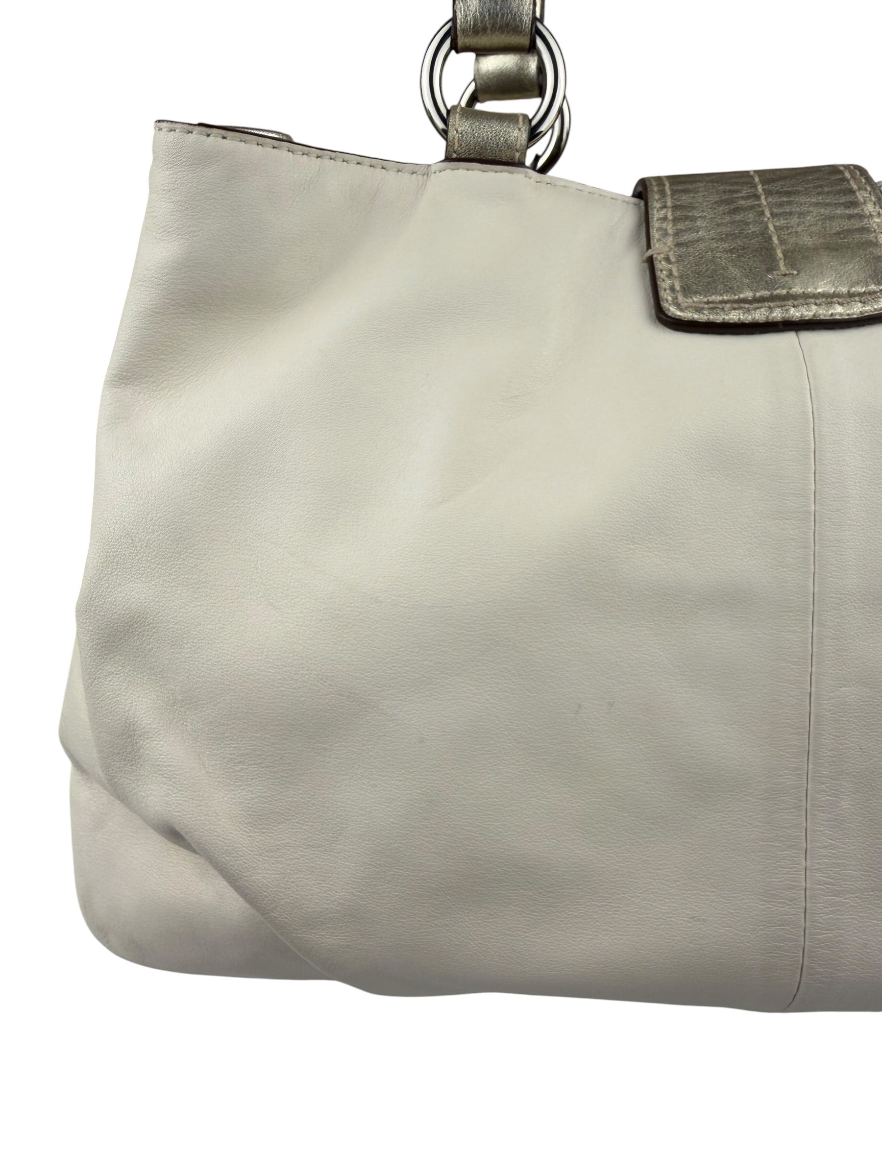 Coach Cream Pebbled leather Carryall Soho Shoulder Bag
