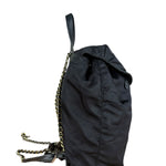Prada Vintage Black Nylon Drawstring Backpack