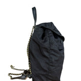 Prada Vintage Black Nylon Drawstring Backpack
