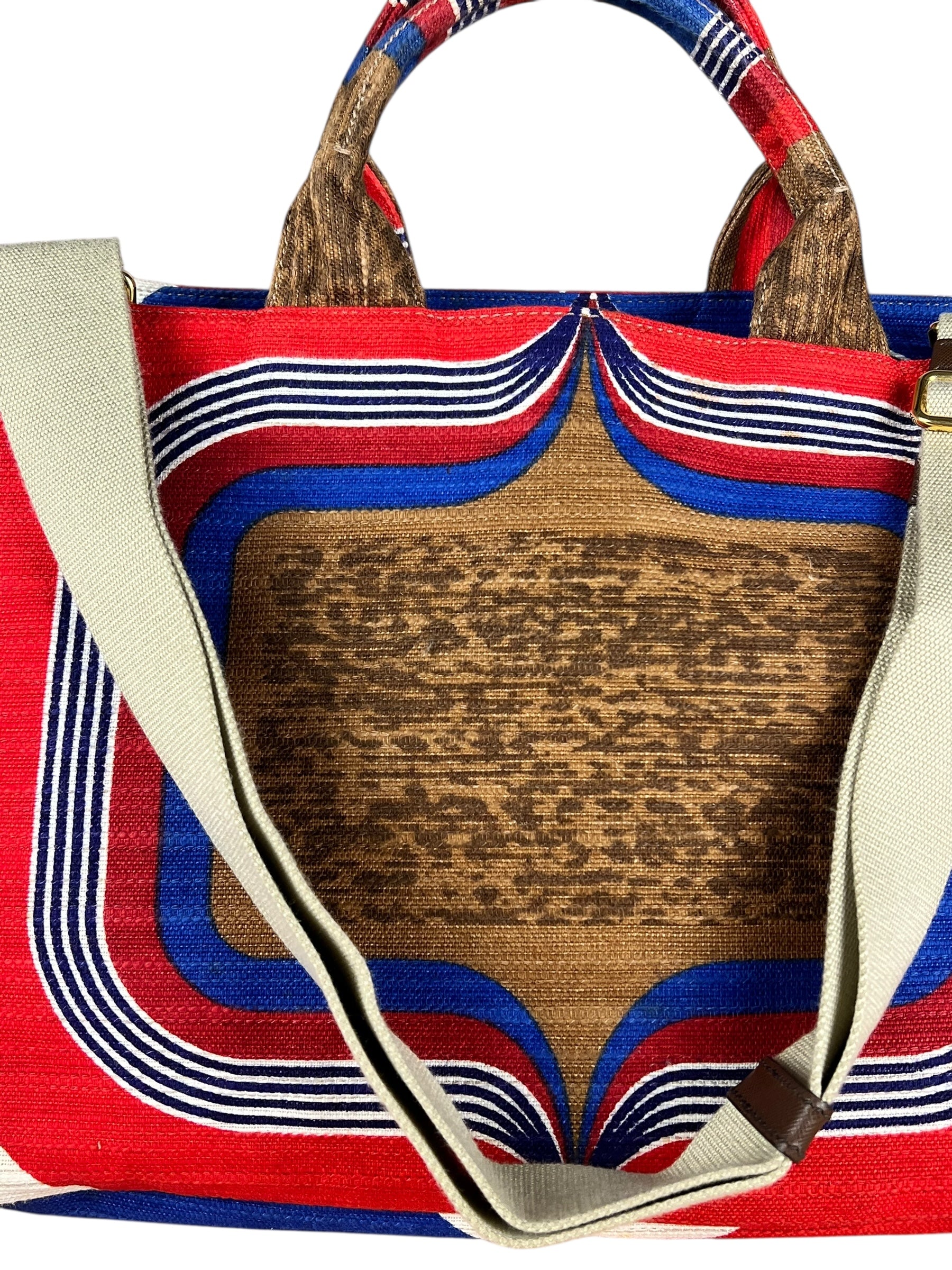 Prada Cabas Printed Canapa Tote