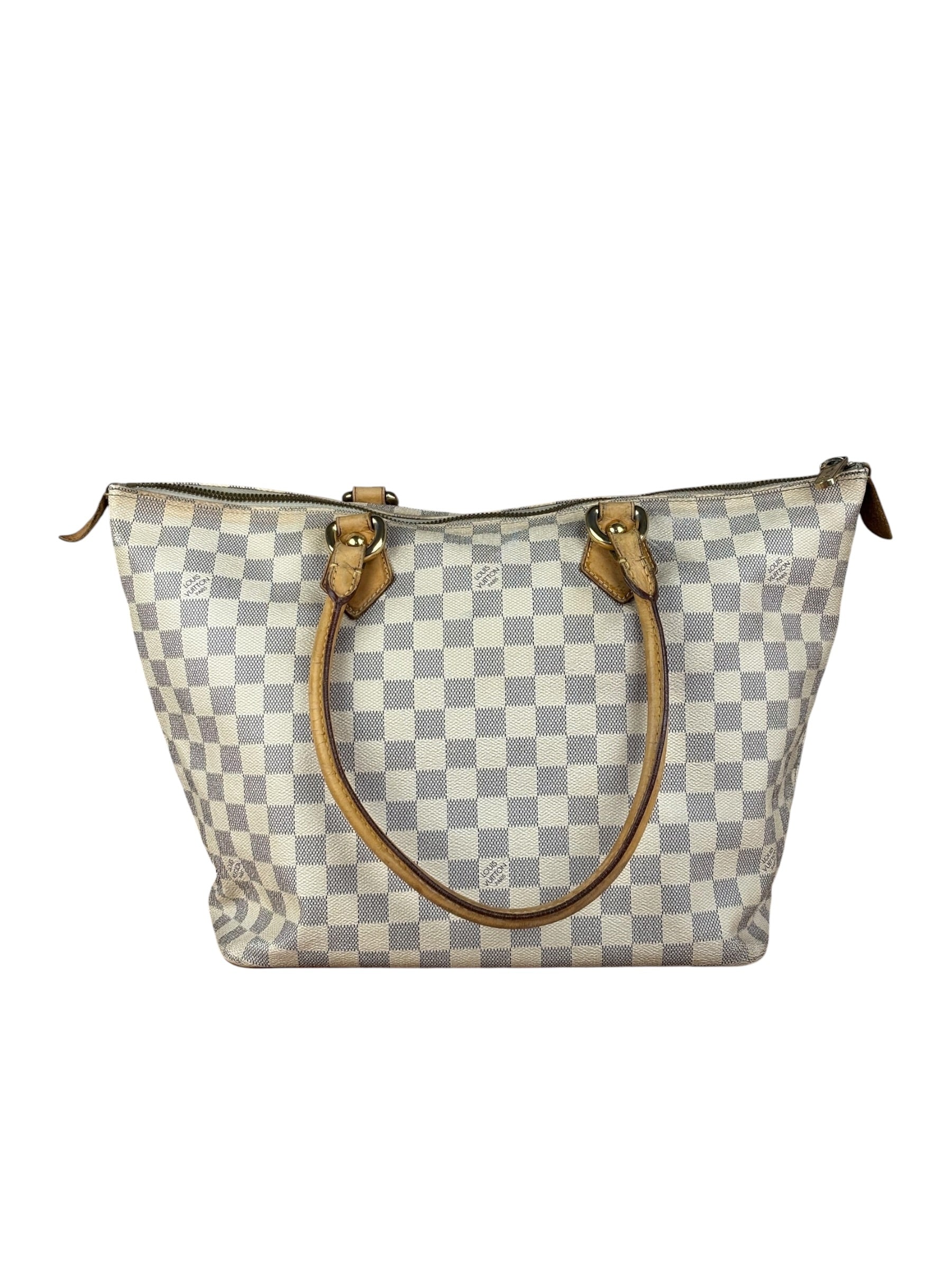 Louis Vuitton Vintage Monogram Damier Azur Saleya Shoulder Tote Bag