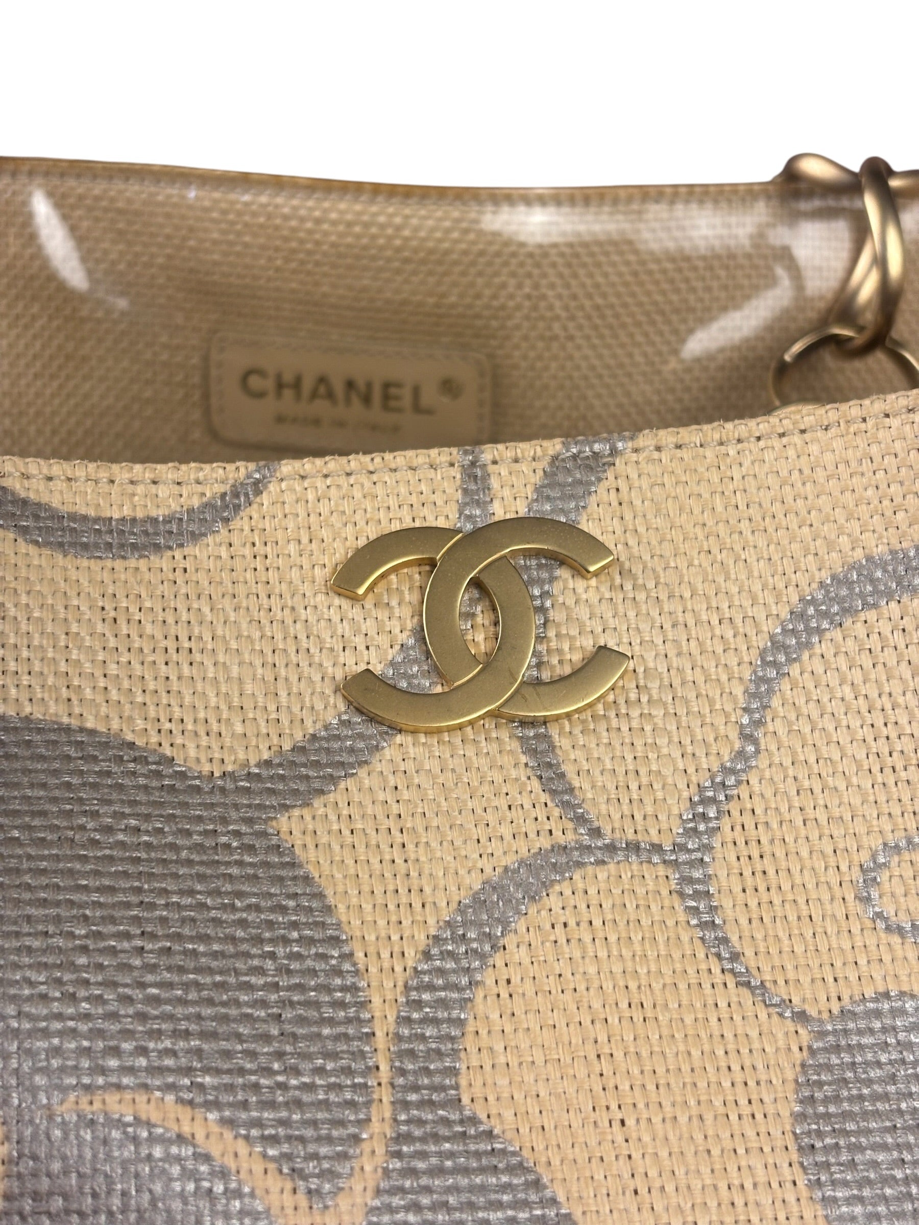 Chanel Camellia Raffia Tote 2004
