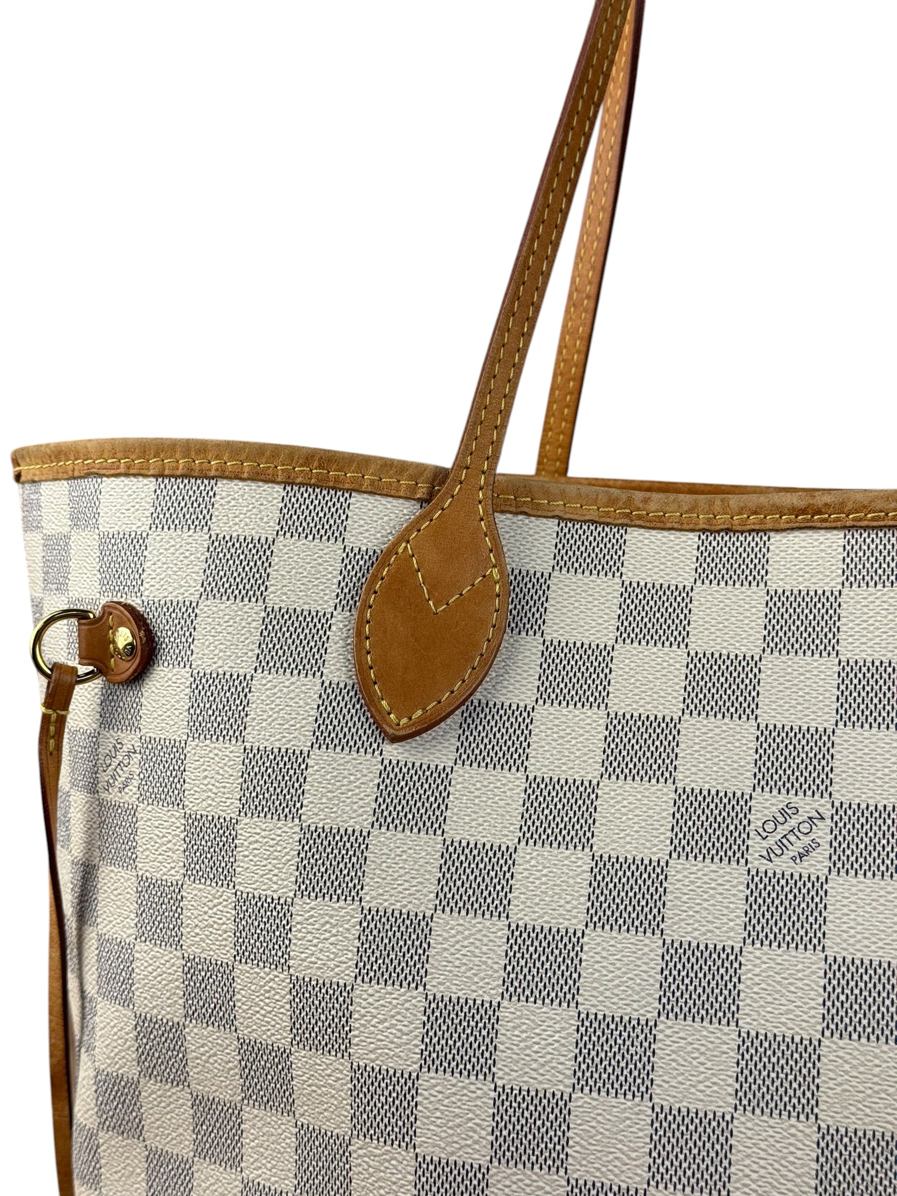 Louis Vuitton Neverfull MM Damier Azure Rose Interior w/ Pouch
