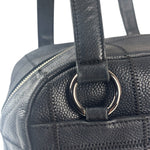 Chanel Navy Chocolate Bar Square Quilt LAX Bowler Bag 2004