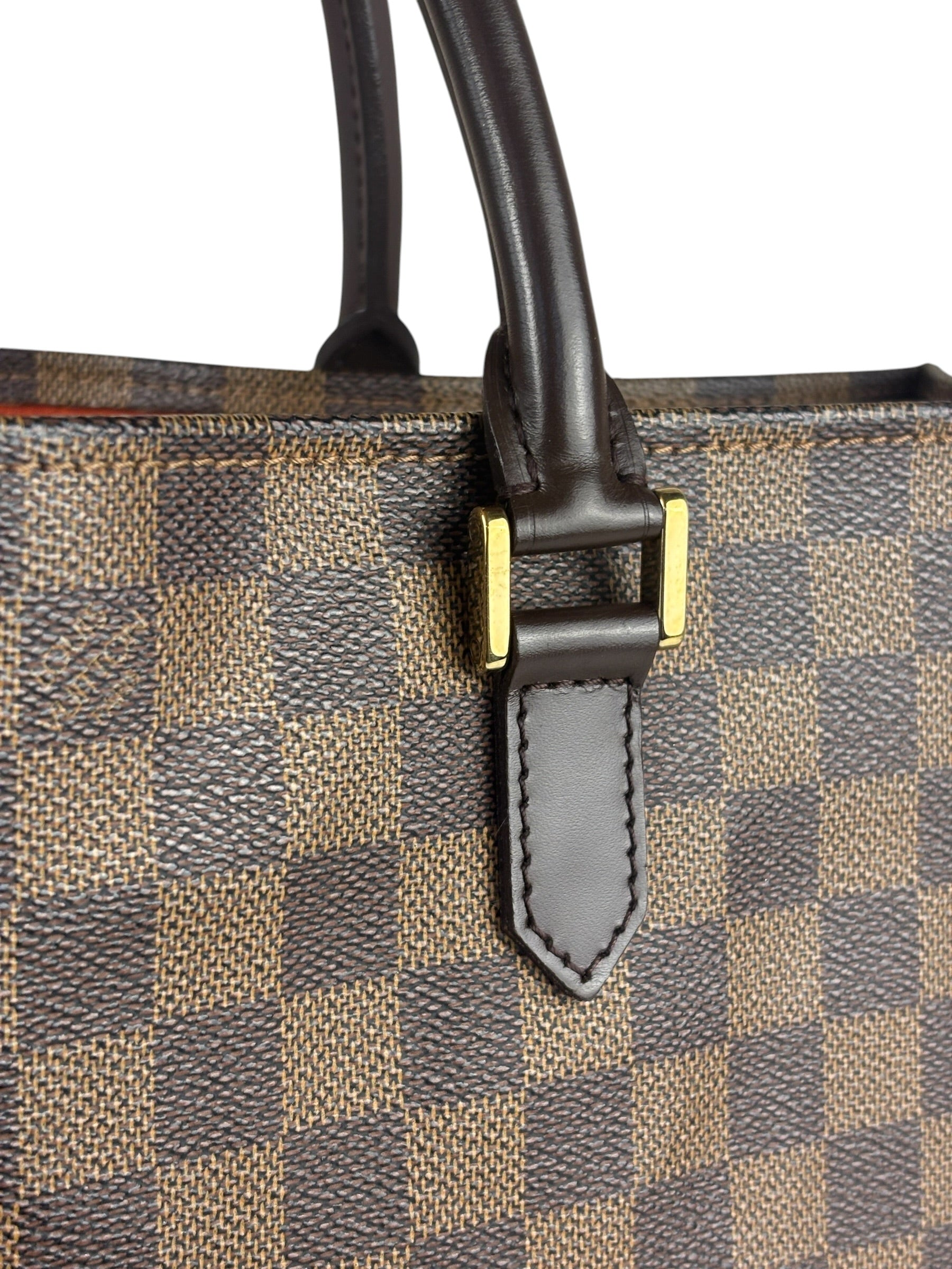 Louis Vuitton Damier Ebene Sac Plat Tote Bag MM