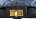 Chanel Blue Metallic Aged Quilted 2.55 Double Flap Bag 2008