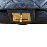 Chanel Blue Metallic Aged Quilted 2.55 Double Flap Bag 2008