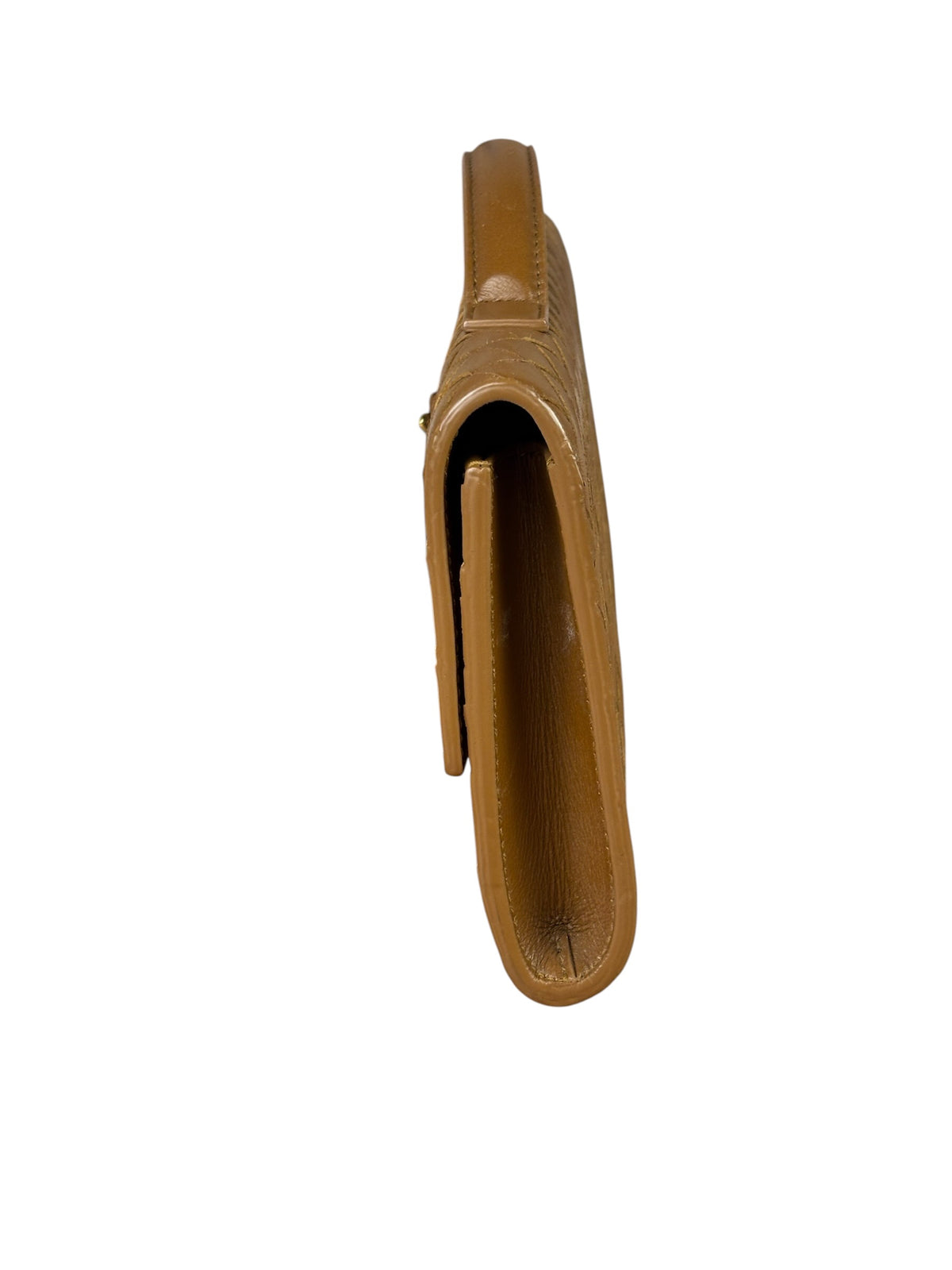 Bottega Veneta Caramel Leather Intrecciato Adiamo Clutch