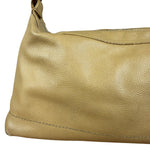 Chanel CC Vintage Beige Leather Caviar Wood Chain Hobo Bag