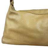 Chanel CC Vintage Beige Leather Caviar Wood Chain Hobo Bag